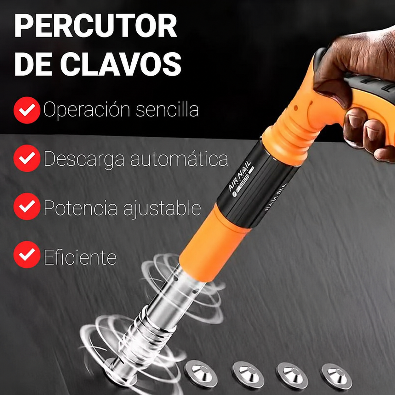 Pistola Remachadora de Clavos + Gafas Protectoras + Clavos Regalo 🎁